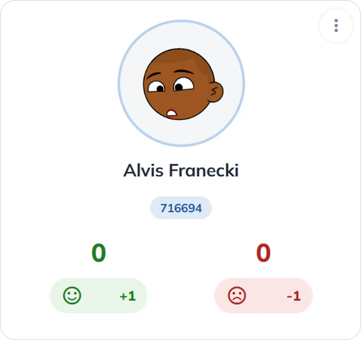 Behaviour card for Alvis Franecki